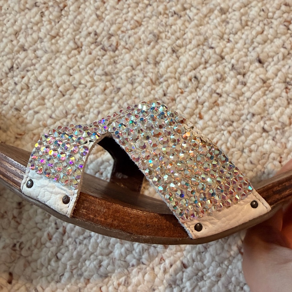 Dr. Scholl's Women's Glitter Mules - Silver - Picture 6 of 10